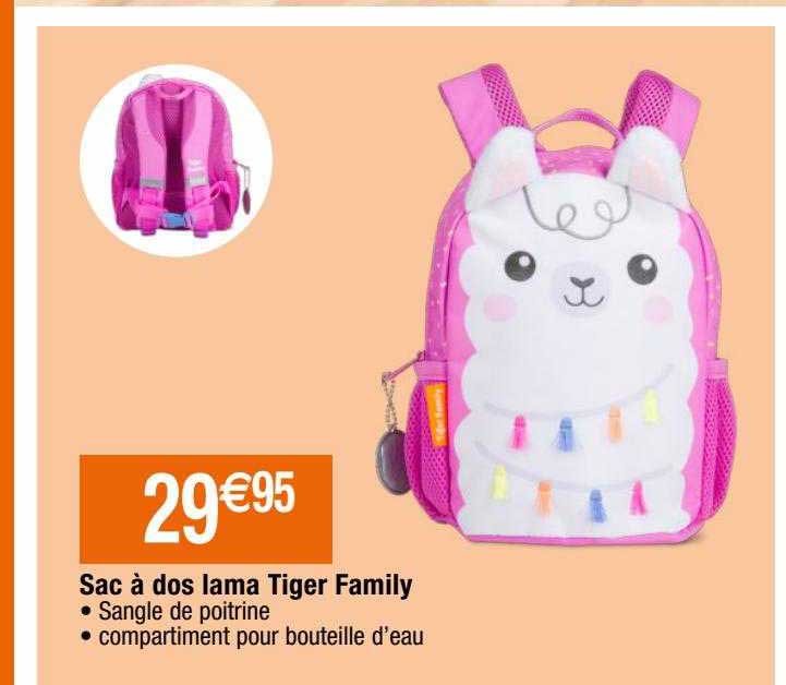 sac à dos lama tiger family
