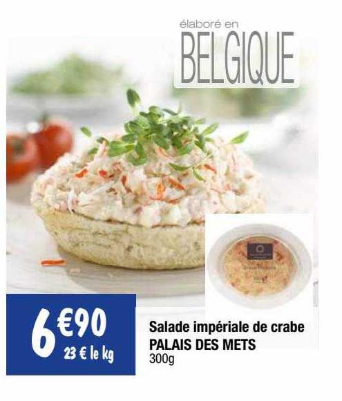 salade impériale de crabe palais des mets