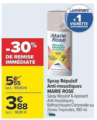 spray répulsif anti-moustiques marie rose