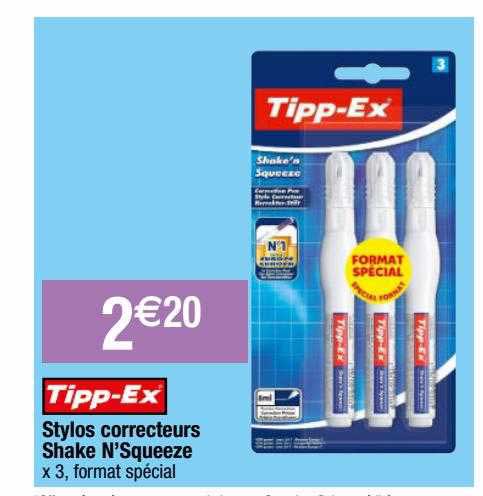 stylos correcteurs shake n'squeeze tipp-ex