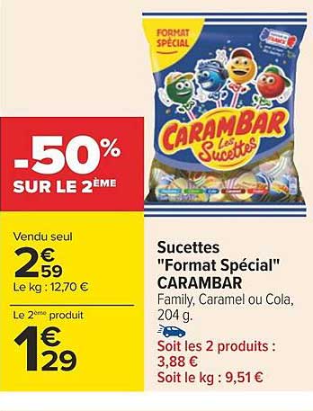 sucettes "format spécial" carambar