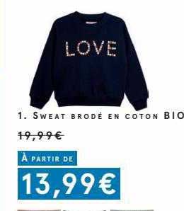 Sweat Brodé En Coton Bio