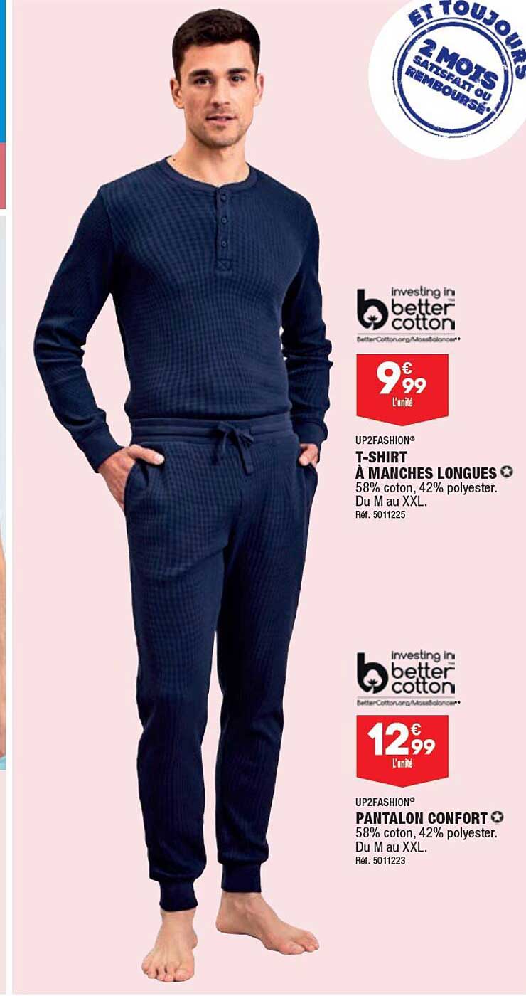 t-shirt à manches longues up2fashion, pantalon confort up2fashion
