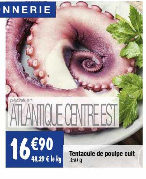 tentacule de poulpe cuit