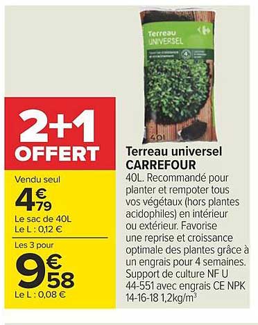 Terreau Universel Carrefour