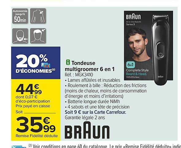 Tondeuse Multigroomer 6 En 1 Braun