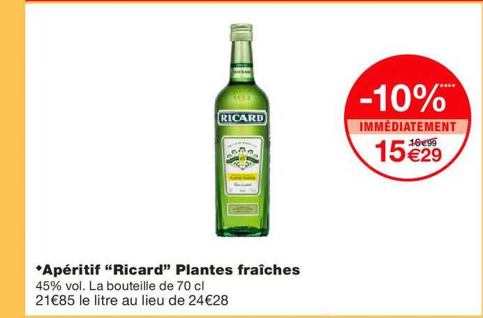 Apéritif Ricard Plantes Fraîches -10% Immédiatement