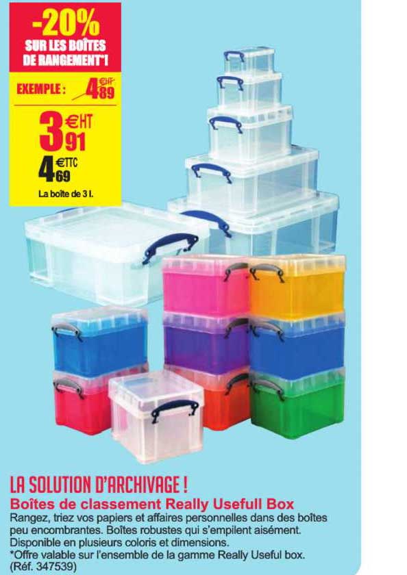 boîtes de classement really usefull box