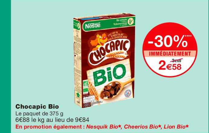 chocapic bio -30% immédiatement