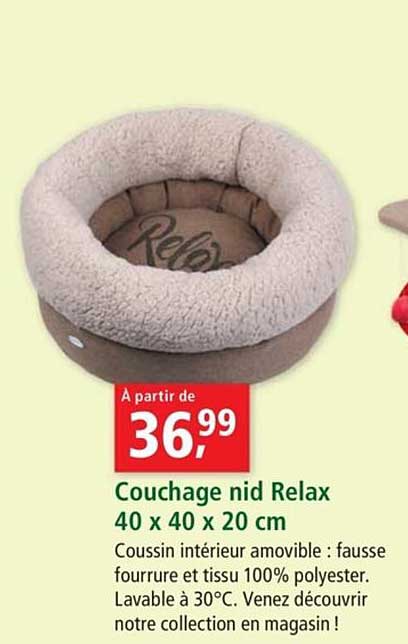 Couchage Nid Relax 40 X 40 X 20 Cm