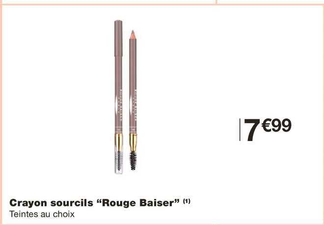 crayon sourcils rouge baiser