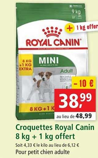 croquettes royal canin 8 kg + 1 kg offert