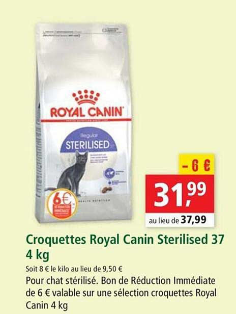 croquettes royal canin sterilised 37 4 kg