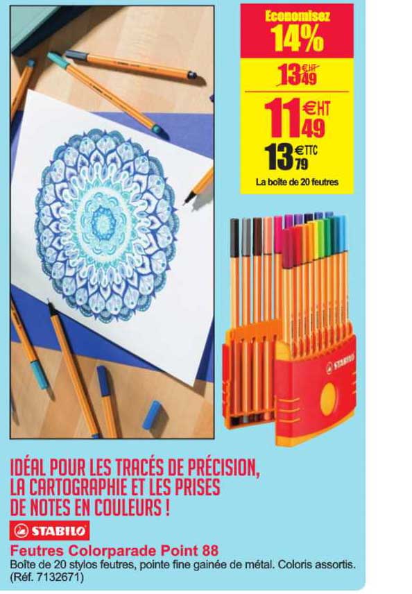 feutres colorparade point 88