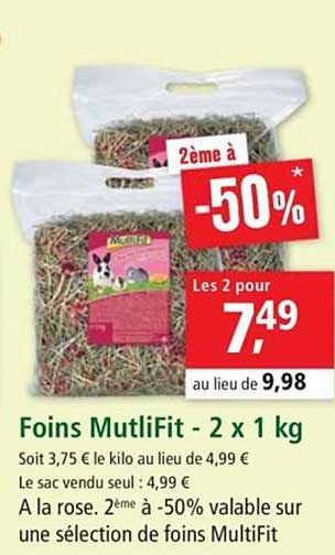 foins multifit 2 x 1 kg 2ème à -50%