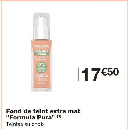 fond de teint extra mat formula pura