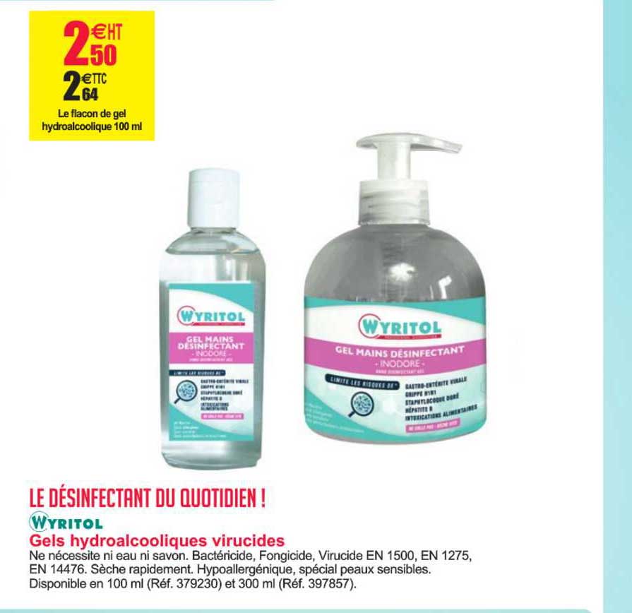 gels hydroalcooliques virucides