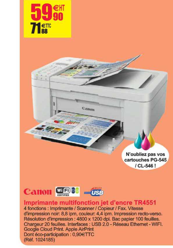 imprimante multifocntion jet d'encre tr4551