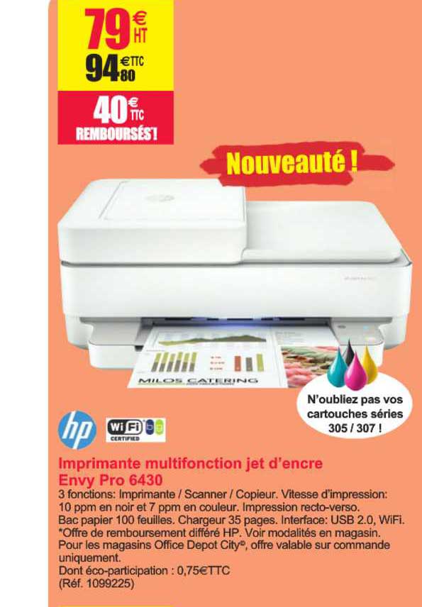 imprimante multifonction jet d'encre envy pro 6430