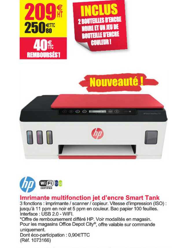 imprimante multifonction jet d'encre smart tank