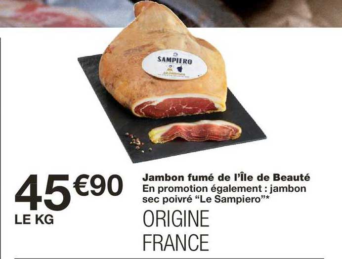 jambon fumé de l'île de beauté