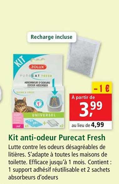 Kit Anti Odeur Purecat Fresh