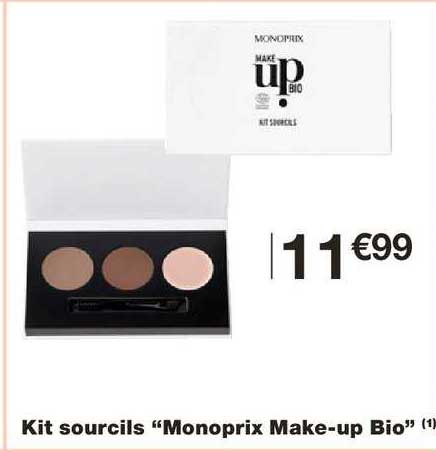 kit sourcils monoprix make up bio