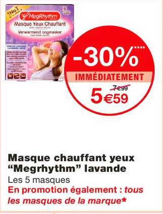 Masque Chauffant Yeux Megrythm Lavande -30% Immédiatement