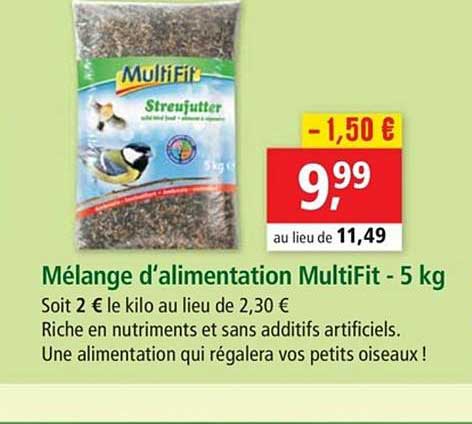 mélange d'alimentation multifit 5 kg