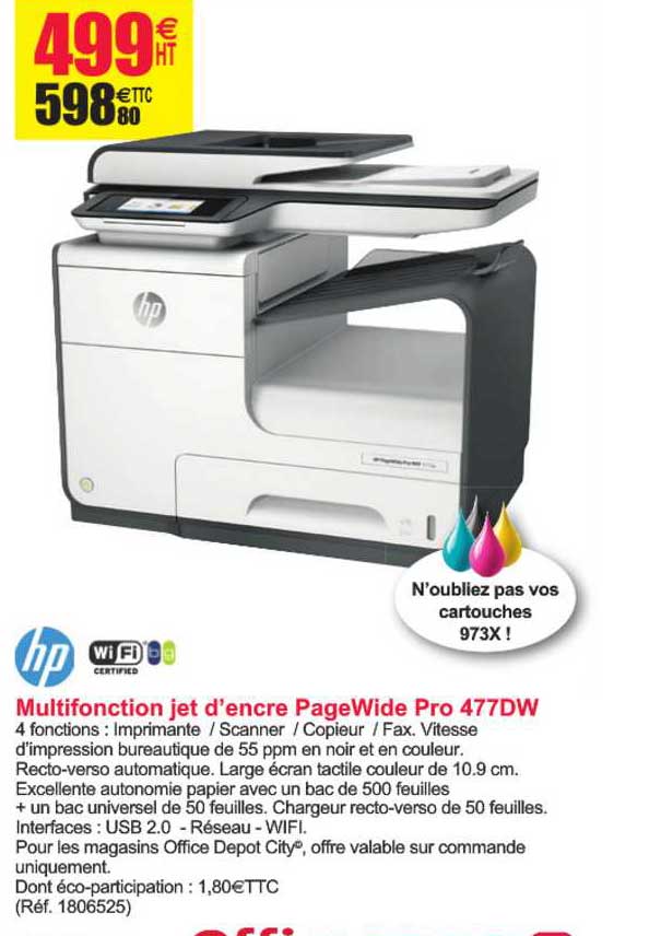 multifonction jet d'encre pagewide pro 477dw
