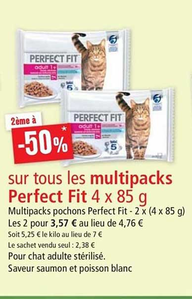 Multipacks Perfect Fit 4 X 85 G 2ème à -50%