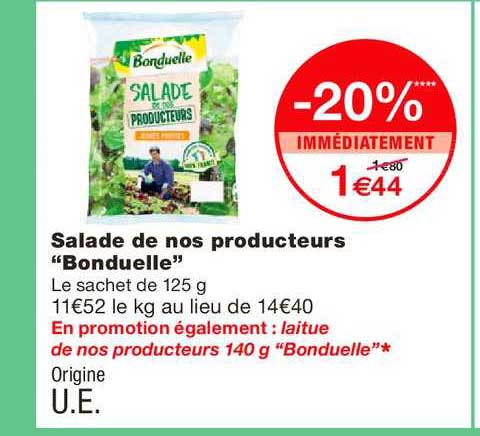 Salade De Nos Producteurs Bonduelle -20% Immédiatement