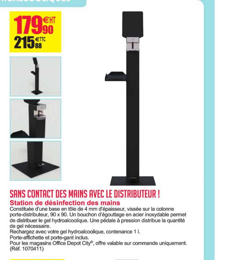 station de désinfection des mains