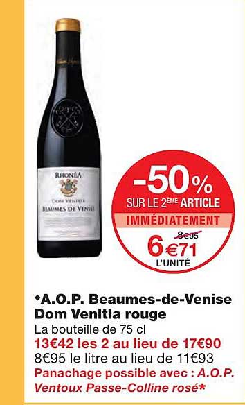 a.o.p. beaumes-de-venise dom venitia rouge