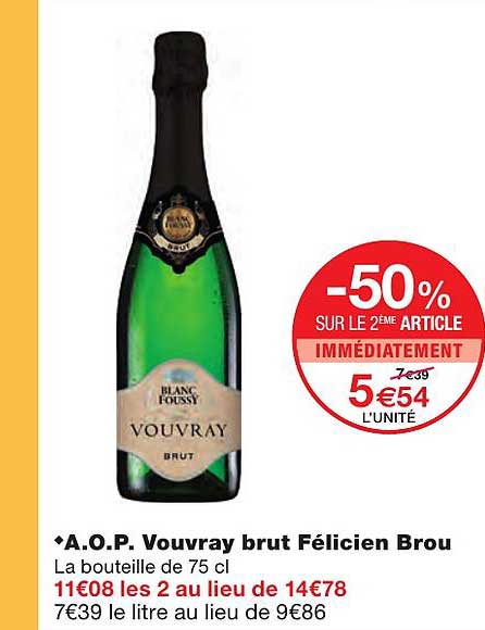 a.o.p. vouvray brut félicien brou