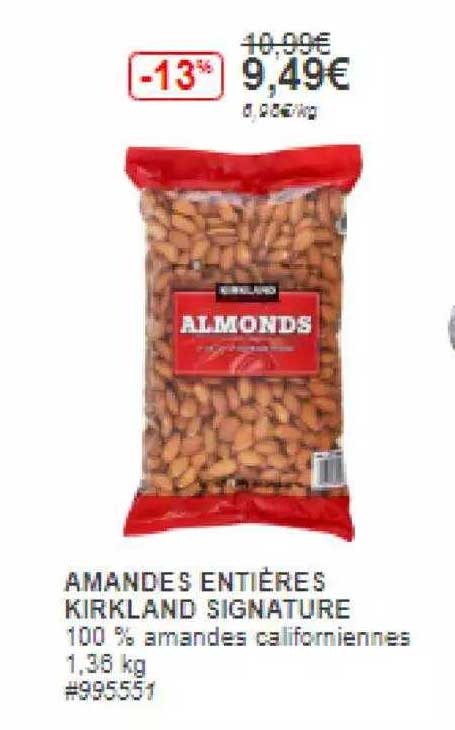 amandes entières kirkland signature