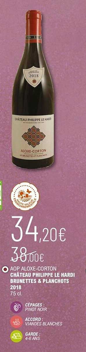 aop aloxe-corton château philippe le hardi brunettes & planchots 2018