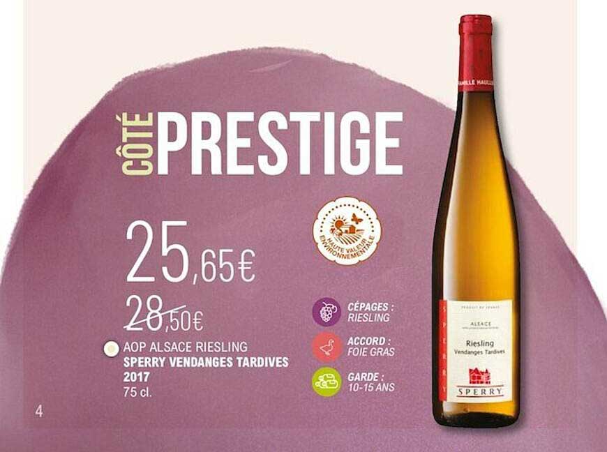 aop alsace riesling sperry vendanges tardives 2017