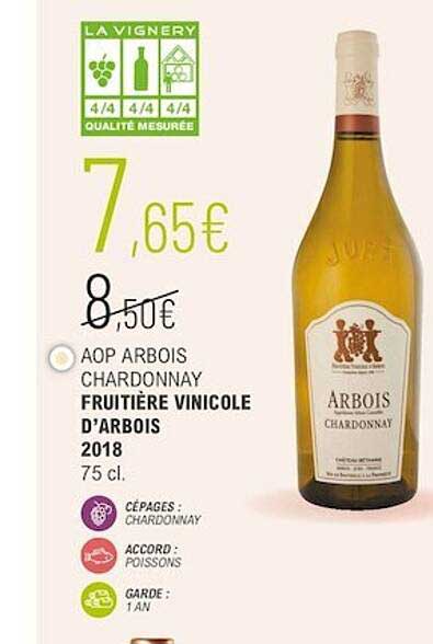 aop arbois chardonnay fruitière vinicole d'arbois 2018