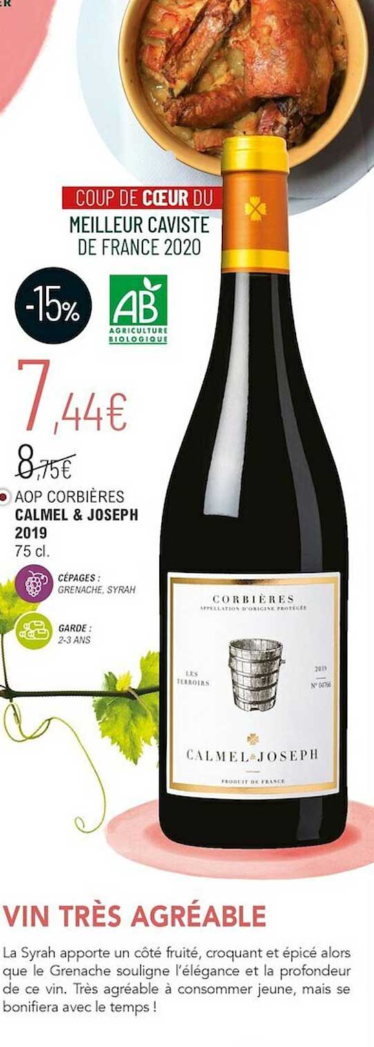 Aop Corbières Calmel & Joseph 2019