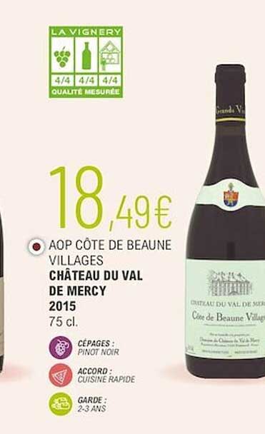 aop côtes de beaune villages château du val de mercy 2015