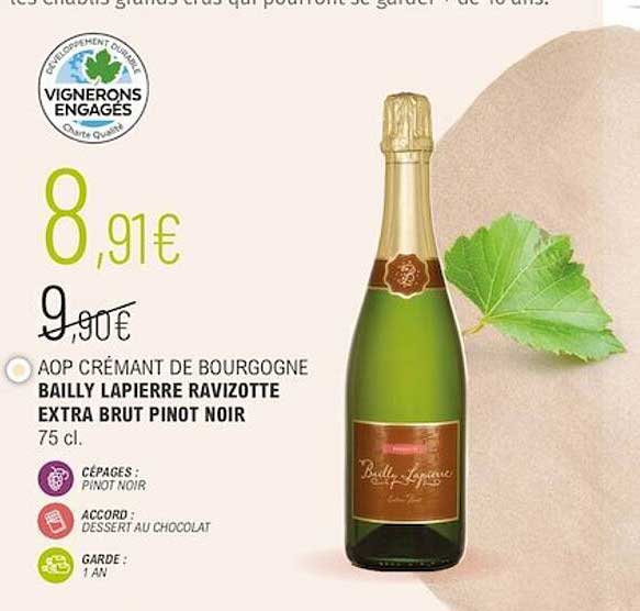 aop crémant de bourgogne bailly lapierre ravizotte extra brut pinot noir