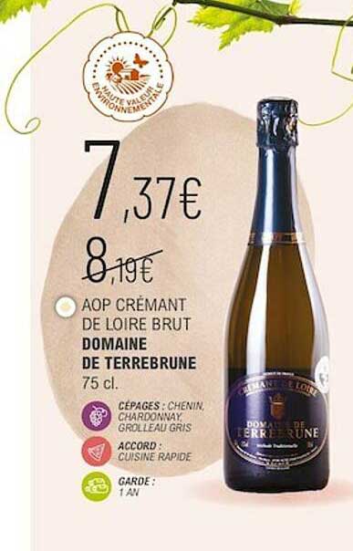 Aop Crémant De Loire Brut Domaine De Terrebrune