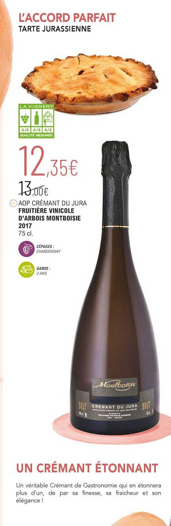 aop crémant du jura fruitière vinicole d'arbois montboisie 2017