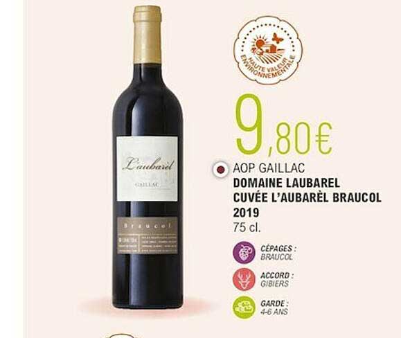 aop gaillac domaine laubarel cuvée l'aubarèl braucol 2019