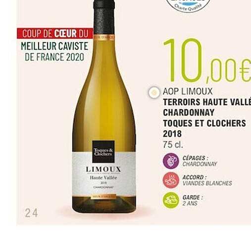 aop limoux terroirs haute vallée chardonnay toques et clochers 2018