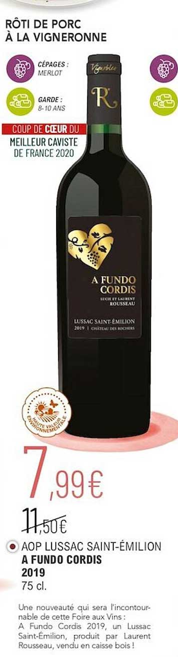 aop lussac saint-émilion à fundo cordis 2019