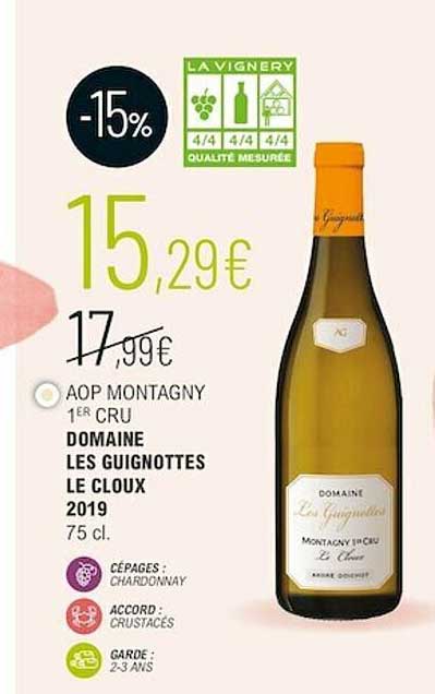 aop montagny 1er cru domaine les guignottes le cloux 2019
