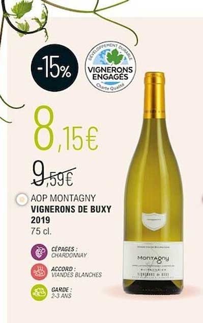 Aop Montagny Vignerons De Buxy 2019