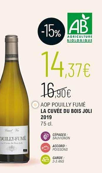aop pouilly fumé la cuvée du bois joli 2019